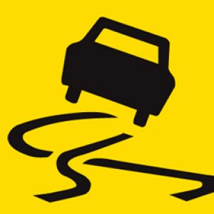 Car Skidding Sign